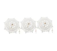 SOIMISS 3pcs Lace Parasol Umbrella for Wedding Stage Performance Decorative Vintage Style Umbrella for Girls for Tea Party Bridal Shower Occasions