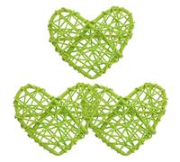 SOIMISS 3pcs Light Green Vine Heart Shape Bird Chew for Parrots, Stimulating and Chewing Fun Accessories for DIY Foraging Activities Random Color
