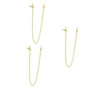 SOIMISS 3pcs Metal Pocket Watch Chain Vintage Style T-bar Buckle Chain for Suit Vest Casual Belt Clip