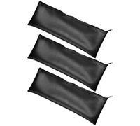 SOIMISS 3pcs Microphone Carrier Pu Leather Bags Stylish Black Wireless Handheld Mic Pouch with Smooth Zipper Design Tear-Resistant Organizer for Travel Musicians and Performers