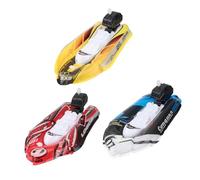 SOIMISS 3pcs Mini Inflatable Paddle Boat Set Bath for Boy Girl Safe Clockwork Water Play Fun Bath Accessories Blue Red Yellow