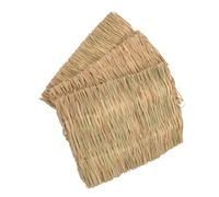 SOIMISS 3pcs Natural Sea Grass Mat Edible Foraging Bedding Mats Small Size for Rabbit Cages Hamster Bedding and Chew Toy Suitable for Baby Bunnies and Small Animals