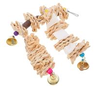 SOIMISS 3pcs Natural Straw Parrot Hanging Chew for Cockatiels Engaging Foraging for Birds Promotes Beak Health and Mental Stimulation Bird Cage Supplies