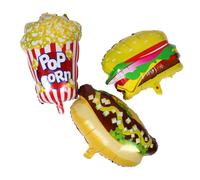 SOIMISS 3pcs Party Decoration Balloons Popcorn Foil Halloween Balloons Movie Night Supplies Movie Themed Party Decorations Aluminum Film