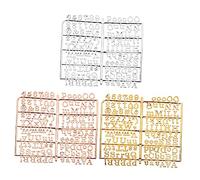 SOIMISS 3pcs Plastic Letter Board with Gold Silver and Rose Gold Characters Changeable Message Board for Home Office and Decor Includes Letters Numbers and Symbols for Creative Learning