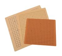 SOIMISS 3Pcs Portable Leather Go Chess Board Folding Chessboard for Adults Lightweight Design Educational Game for Family Fun and Travel