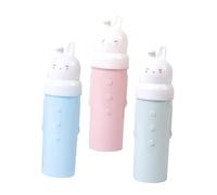 SOIMISS 3Pcs Portable Toothbrush Cups Travel Toothbrush Holder with Airtight PP Material Cartoon Design Washing Cups for Travel and Daily Use Random Color