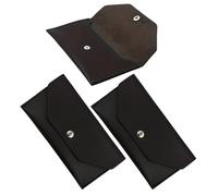 SOIMISS 3pcs PU Leather Cash Envelope Wallet Pouch with Snap Button for Women Budget Management Receipt Organizer Reusable Minimalist Money Purse for Travel Office School