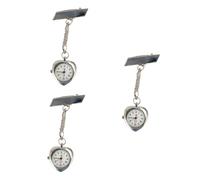 SOIMISS 3pcs Quartz Watch for Nurse Doctor Exquisite Pocket Hanging Design Portable Nurse Watch Heart Fob for Nursing Gifts