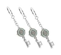 SOIMISS 3pcs Religious Key Shaped Keychain Pendant for Bag Backpack Purse Stylish and Key Ring Ornament for Party Favors Giving