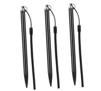SOIMISS 3pcs Resistive Screen Stylus Pencil with Anti-loss Spring Rope, Aluminum and Abs Material, Black Colour, Compatible with Industrial Control Equipment, for Navigator Resistive