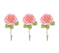 SOIMISS 3pcs Rose Shape Resin Wall Hanger Hooks for Purses and Umbrellas