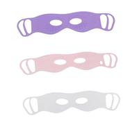 SOIMISS 3Pcs Silicone Eye Masks Ergonomic Eye Massagers for Relaxation Acupuncture Reusable Washable Dryness Sleeping Purple White Pink