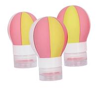 SOIMISS 3pcs Silicone Refillable Travel Bottles Leakproof Hot Air Balloon Squeezable Containers for Shampoo Lotion Shower Gel Portable Toiletries Dispenser