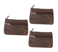SOIMISS 3pcs Small Wallet Purse for Women Mini Bag Zippered Coin Pocket Retro Wallet for Business Cards
