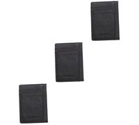 SOIMISS 3pcs Solid Leather Holder Wallet Coin Purse Cards Pack RFID Protection Small Portable Pocket for Men Women