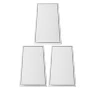 SOIMISS 3pcs Stainless Steel Car Vanity Sun Visor Makeup Mirror 150x80mm Anti-Break Cosmetic Accessory for Vehicle Interior Travel