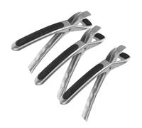 SOIMISS 3pcs Stainless Steel Hot Plate Gripper Tongs with Heatproof Handles Non-Slip Anti-Scald Food Clamp for Bowls Pots Steamer Lifter Kitchen Utensil