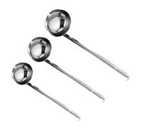 SOIMISS 3pcs Stainless Steel Ounce Measuring Spoons with Hook Design, Long Handled Anti-Rust Cooking Spoons for Family Kitchen and Dining Room, 30cc 60cc 90cc Capacity