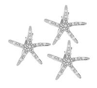 SOIMISS 3pcs Star Hair Clips Rhinestone Pearl Bridal Hair Accessories for Weddings Hairpins for Special Occasions