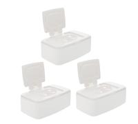 SOIMISS 3pcs Tissue Case Portable Wet Tissue Box White Pp Plastic Material No Strange Smell Refillable Small Case for Traveling and Can Be Put in Diaper Bag