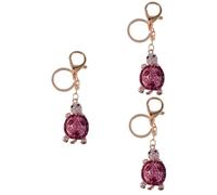SOIMISS 3pcs Turtle Keychain Sparkling Rhinestones Cute Crystal Keyring for Bags Handbags Lightweight Pendant for Keys Cellphones Fashionable Charm Decor