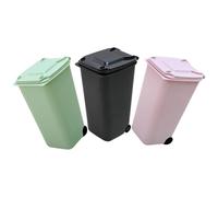 SOIMISS 3pcs Waste Holder Desktop Waste Bucket Mini Garbage Can with Odor Prevention Large Volume Pp Material for Office Use Suitable for Tiny Things and Small Stationary