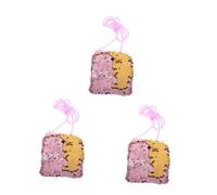 SOIMISS 3pcs Womens Purse Fashion Sequins Coin Pouch Mini Stylish Cosmetic Bag Wash Bag Girl Purse Sequins