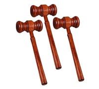 SOIMISS 3pcs Wooden Judge Gavel with Clear Sound for Auction and Court Use Wood Craftsmanship Smooth Finish Practical Auction Hammer for Lawyers and Judges