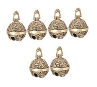 SOIMISS 3sets Vintage Brass Bell Keychain Pendant Decorative Luck Charm for Keyring Unique DIY Pendant Decor for Home and Auspicious Bag Accessory for Holidays 2pcs*3