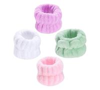 SOIMISS 4 Pairs of Plush Wristbands for Women with Good Elasticity and Lightweight Design, for Doing House Work or Yoga, Easy to Store and Highly Absorbent Wrist Sweatbands