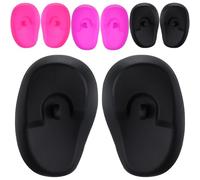 SOIMISS 4 Pairs Professional Silicone Ear Covers Supple Ear Cover 3.14x2.16x0.98inch Waterproof Universal Design for Most People Business Hairdressing Salon Use