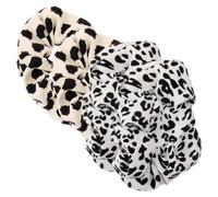 SOIMISS 4 pcs Leopard Print Hair Scrunchies Elastic Fabric Ponytail Holders with Delicate Patterns for Women Soft Hair Accessories for Parties Weddings Birthdays