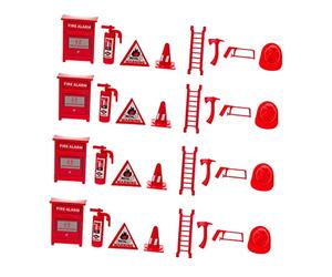 SOIMISS 4 Sets Mini Fire Extinguisher Kit with Ladder Educational Teaching Model for Safe and Fun Learning Tool for Mini Scene Decoration and Creative Play