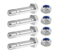 SOIMISS 4 Sets Snow Blower Shear Pins and Cotter Pins Kit Metal Replacement Parts with Nuts for Snow Thrower and Outdoor Equipment