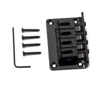 SOIMISS 4 String String Bass Bridge Black Metal Adjustable Height Top Load Guitar Bridge with Screws and Wrench for Jazz Electric Bass