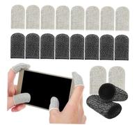 SOIMISS 40 Pcs Anti-sweat Finger Sleeves for Mobile Gaming, Thin Touchscreen Finger Covers Oil-proof, Anti-slip Design, Suitable for Smartphone Games, 10 Pairs Black 10 Pairs Grey