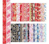 SOIMISS 40 PCS Precut Cotton Fabric Long Strip for Quilting Patchwork Cloth Bundle Handmade DIY Sewing Material Craft Art Baby Apparel Wallet Maker Accessory Kitchen Table Home Decor 20 inches