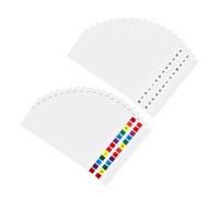 SOIMISS 40 Sheets Colored Alphabet Sticky Tabs Small Index Labels with Page Markers Self-Adhesive Annotation Tabs for School Notebooks Office Files Study Organizing Color White