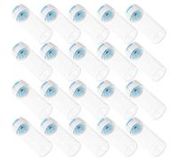 SOIMISS 40Ml 40Pcs 10Ml Glass Ampoule Vials Laboratory Sealed Sample Bottles with White Medical Caps and Blue Split Stoppers for Chemical Liquid Storage and Scientific Research