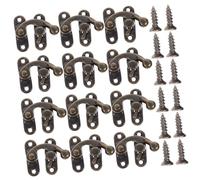 SOIMISS 40pcs Antique Brass-Plated Decorative Hasp Latch with Right Swing Arm Retro Vintage Style Jewelry Box Lock for and Storage Cases Includes Screws for Easy Installation