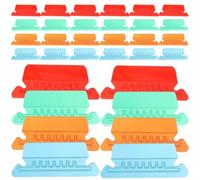 SOIMISS 40Pcs Colorful Hanging File Folder Tabs with Inserts, Detachable Classification Index Tabs for Office Filing, Red/Orange/Green/Blue Labels for Document Organization and Quick