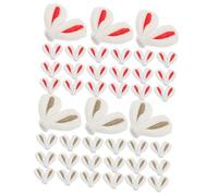 SOIMISS 40pcs Easter Bunny Ear Hairpin Decors DIY Accessories Lightweight Cloth Rabbit Ear Charms for Women and Hair Clips and Clothing Embellishments