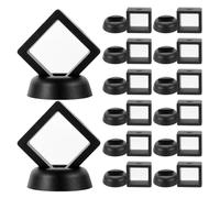 SOIMISS 40pcs Floating Frame Display Case Jewelry Organizer with High Transparency Suspended Design for Coins Brooches Badges Medals Multipurpose Display Stand for Collectibles