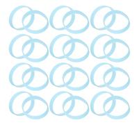 SOIMISS 40pcs Glow-in-the-Dark Silicone Wristbands for Adults, Fluorescent Elastic Bracelets in Sky Blue, Unisex Sports and Party Wristbands for Identification and Event Use