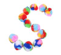 SOIMISS 40pcs Soft Plush Cat Ball Lightweight Interactive Indoor Pet Play Balls for Cats Kittens Stress Relief and Exercise Wear-resistant Rainbow Wool Yarn