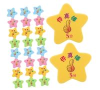 SOIMISS 40pcs Star Shape Reward Tokens for Plastic Incentive Tokens for Positive Behavior Recognition Classrooms and Home Activities