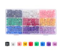 SOIMISS 450pcs Plastic Clothes Hanger Size Markers Set with 9 Color-Coding Size Rings for Clothing Organization and Closet Storage in Home Use