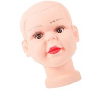 SOIMISS 47cm Kid Mannequin Head for Wigs and Hats Display Bald Cosmetology Training Model Hair Texture for Children