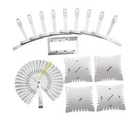 SOIMISS 47Pcs Guitar Repair Tool Kit Includes Shaped Rulers String Height Ruler Radian Rule and Storage Bag for Guitar Maintenance and Care